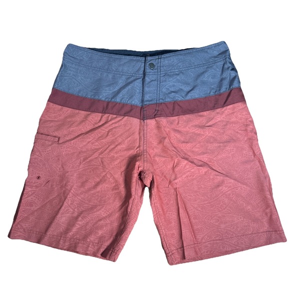 Prana Other - prAna Montericco Boardshorts Men's 33 Floral 9" Hybrid 4 Way Stretch Swim Causal